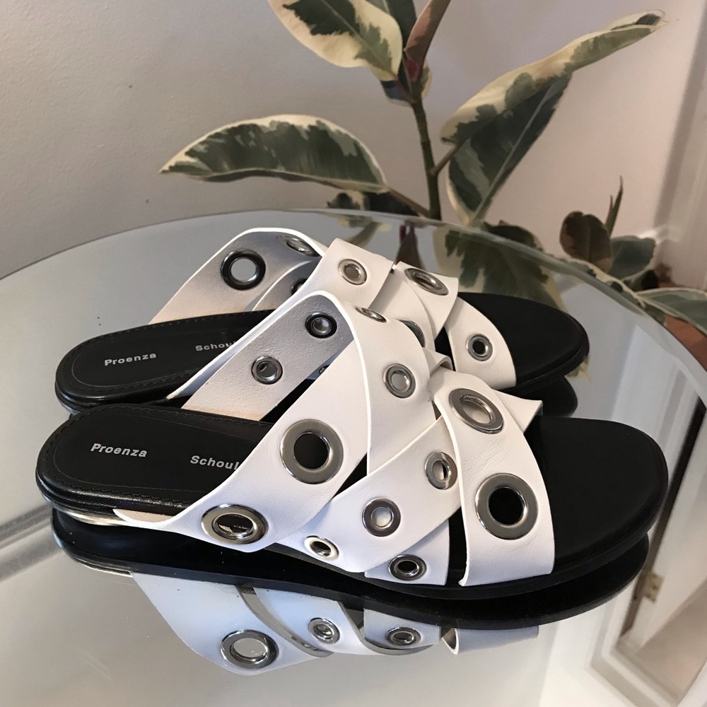 Proenza Schouler leather slide sandal